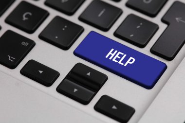 Siyah klavye tuşu ile