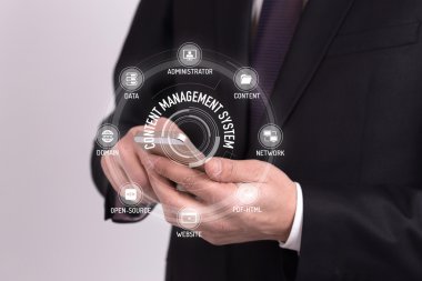 Simgeler ve anahtar kelimeler ile teknoloji kavramı