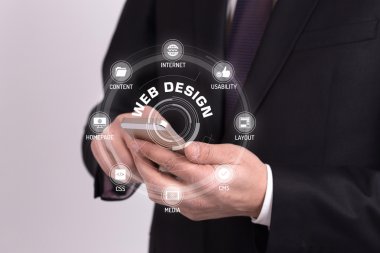 Simgeler ve anahtar kelimeler ile teknoloji kavramı