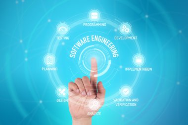 işaret ve sembolleri ile fütüristik konsept