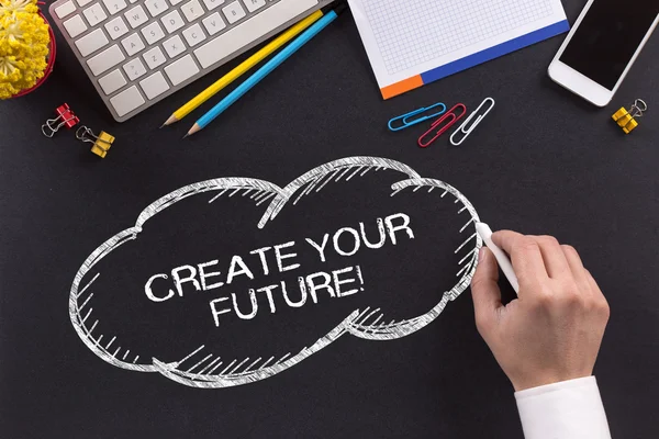 ¡Crea tu futuro! texto — Foto de Stock