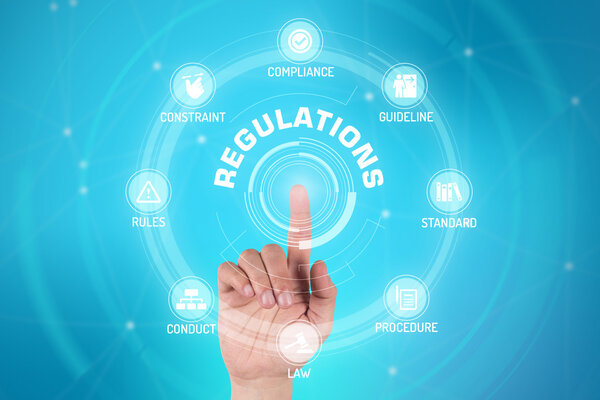 футуристическая концепция со знаками и символами
