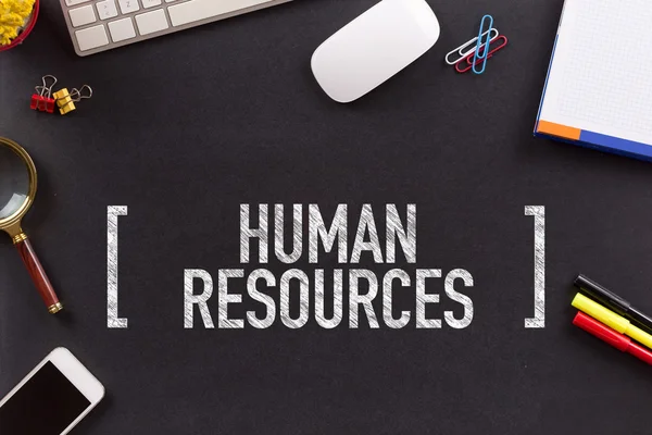 HUMAN RESOURCES text — Stock Photo, Image