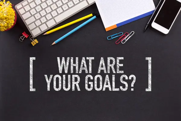 Quali sono i tuoi obiettivi? testo — Foto Stock