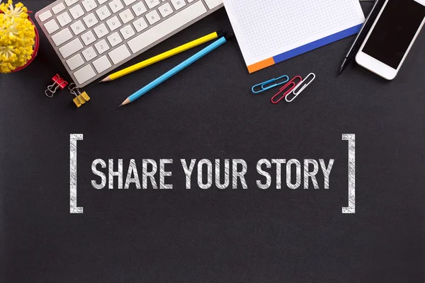 Condividi il testo della tua storia — Foto Stock