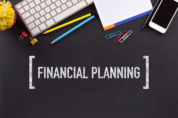 Finansiell planering text — Stockfoto