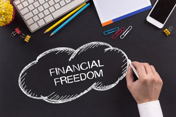 Text zur finanziellen Freiheit — Stockfoto