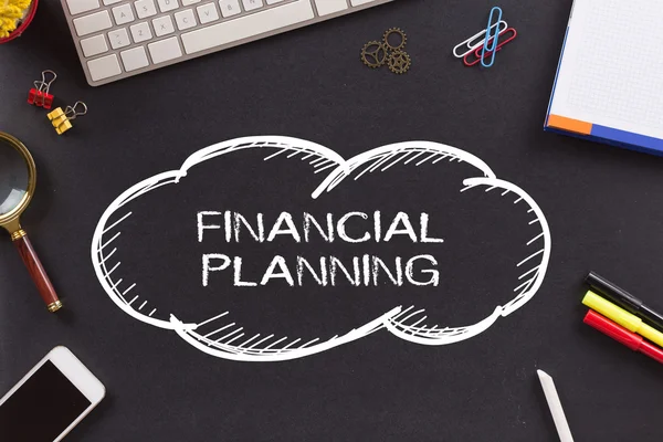 Finansiell planering text — Stockfoto