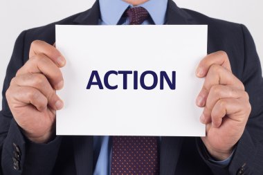 İşadamı gösteren kağıt