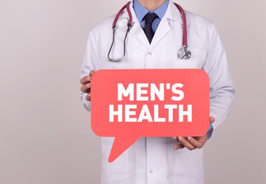 Konuşma balonu tutan doktor