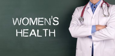 Doktor ayakta ön yazı tahtası