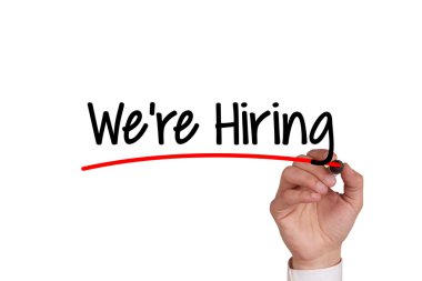 İnsan eli beyaz tahta üzerinde yazma