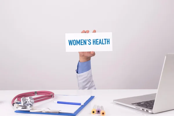 Doctor Holding Placard — Stock Photo, Image