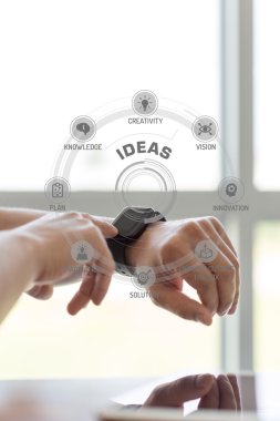 Simgeleri ile modern akıllı izle