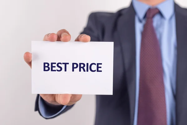 Businessman showing paper — Stock Photo, Image