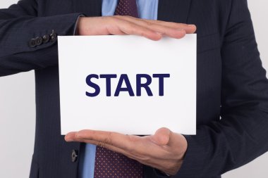 İşadamı gösteren kağıt