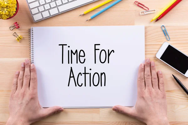 Time For Action testo — Foto Stock