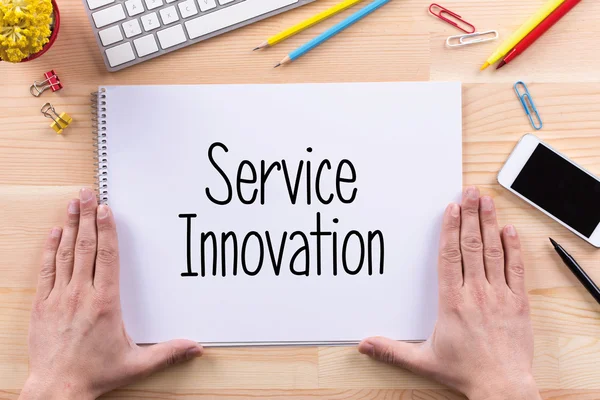 Innovatie in de dienstensector tekst — Stockfoto