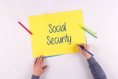 Sarı kağıda yazı el