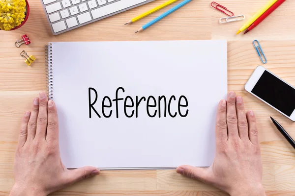 Reference text on paper — Stock Photo, Image