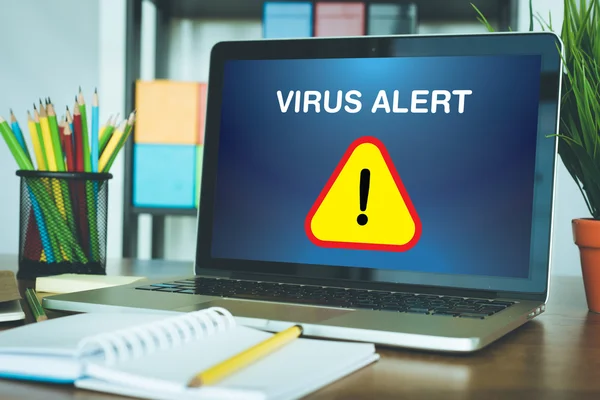 Segnale di allarme virus — Foto Stock