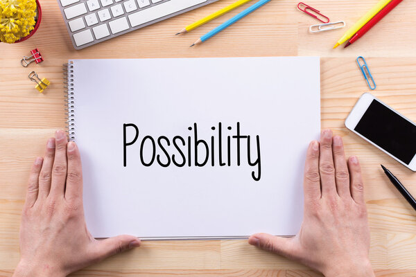 Possibility text on paper