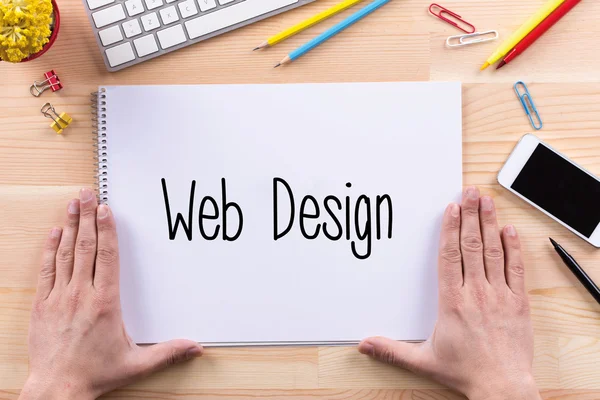 Texto Web Design — Fotografia de Stock
