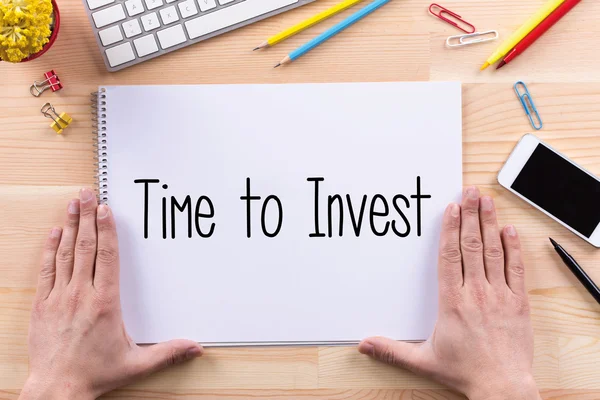 Tempo para investir texto — Fotografia de Stock