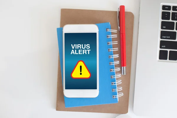 Señal de alerta de virus — Foto de Stock