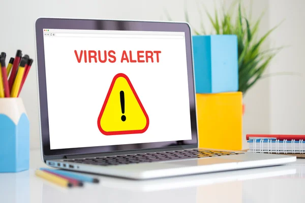 Segnale di allarme virus — Foto Stock