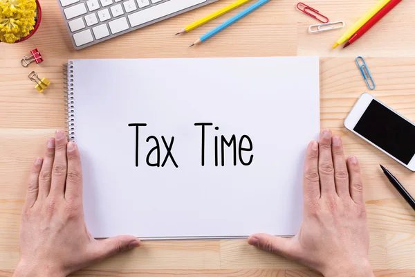 税の時間のテキスト — ストック写真