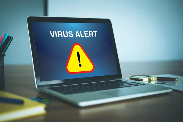 Sinal de alerta de vírus — Fotografia de Stock