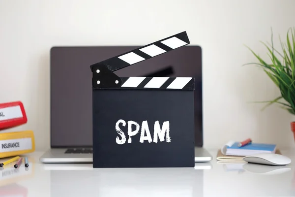 Cinema clapper on desk — Stock Photo, Image