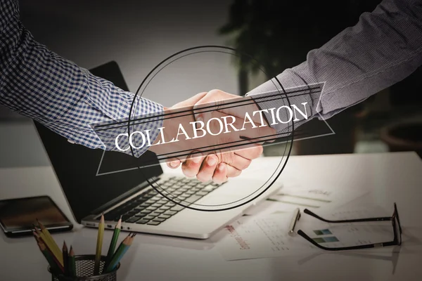 Accord d'entreprise partenariat concept de communication — Photo