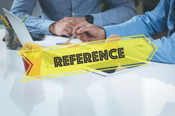 Businesspeople working together on desk — Stock Photo, Image