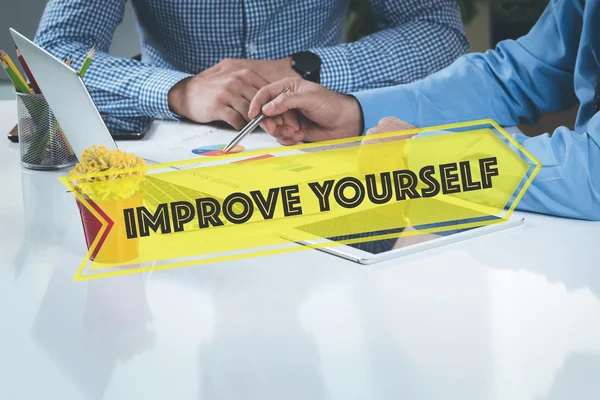 Businesspeople working together on desk — Stock Photo, Image