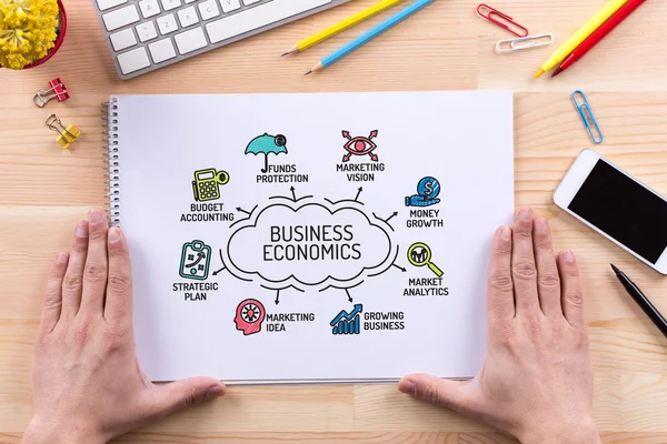 Бізнес економіка діаграми — стокове фото
