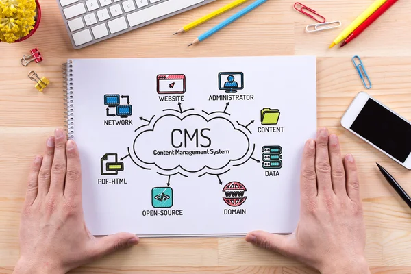 Gráfico del sistema de gestión de contenido — Foto de Stock