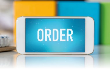 mavi ekran ile Smartphone