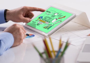 Tablet Pc ekran becerileri kavramı