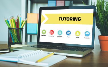 Konsept dizüstü bilgisayar ekranında