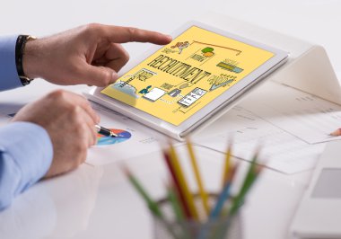 Tablet Pc ekran işe alım kavramı