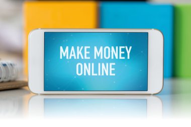 mavi ekran ile Smartphone