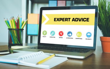 Konsept dizüstü bilgisayar ekranında