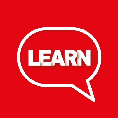 Kırmızı zemin üzerine konuşma balonu