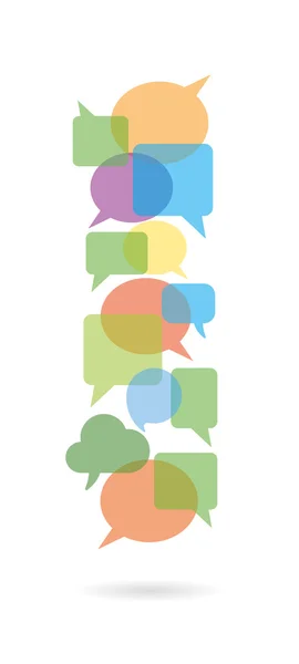 Multicolor speech bubbles — Stock Vector