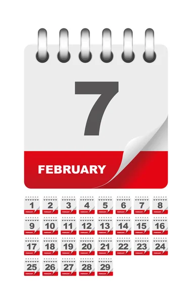 Icone del calendario giornaliero — Vettoriale Stock