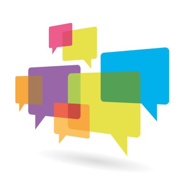 renkli konuşma balonu