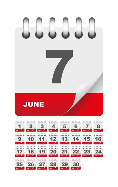 Icone del calendario giornaliero — Vettoriale Stock