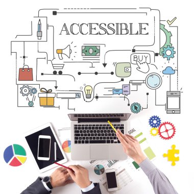 iş adamları laptop ile çalışma